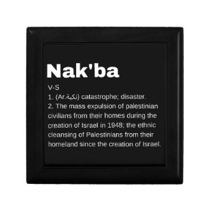 Nakba Meaning design Nakba Definition text Gift Box