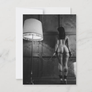 Naked girl in BDSM style Postcard