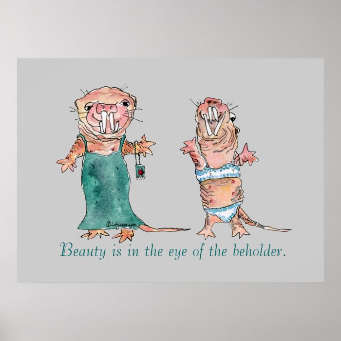 Naked Mole Rats Dressed Up Poster Print