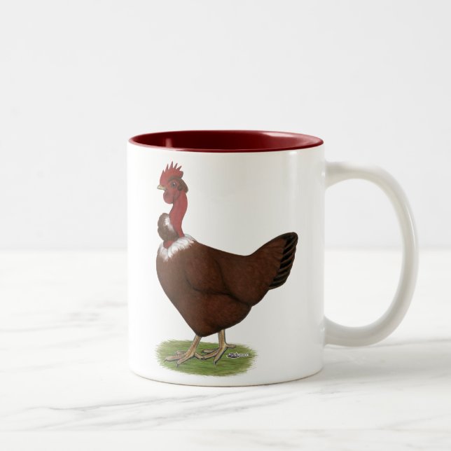 Naked-neck Hen Two-Tone Coffee Mug (Right)