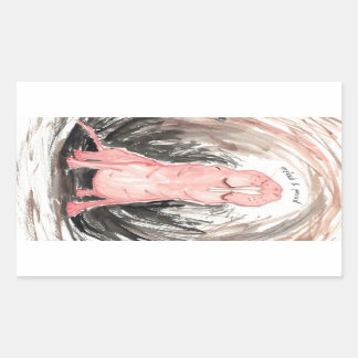 Naked (& Proud) Mole Rat Rectangular Sticker
