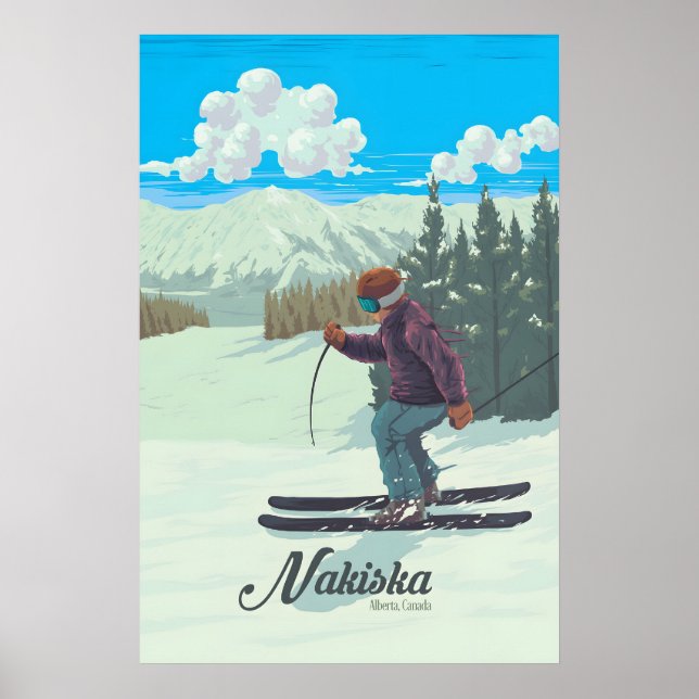 Nakiska Ski Resort Canada Travel Poster (Front)