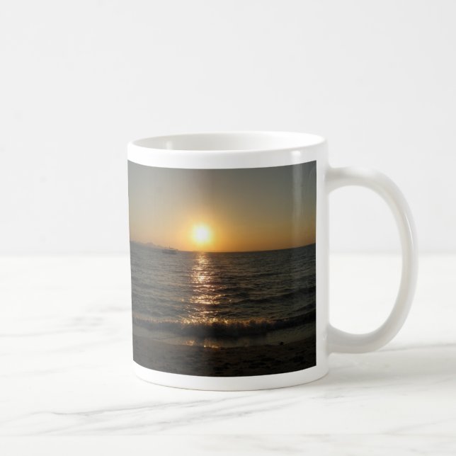 Naklua Beach Sunset .. Pattaya, Chonburi, Thailand Coffee Mug (Right)
