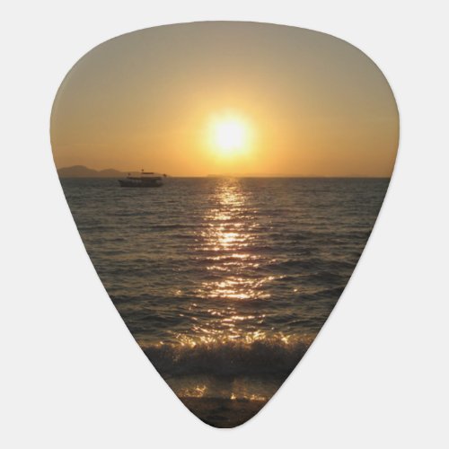 Naklua Beach Sunset  Pattaya Chonburi Thailand Guitar Pick
