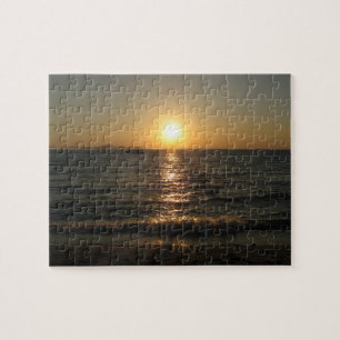 Naklua Beach Sunset .. Pattaya, Chonburi, Thailand Jigsaw Puzzle