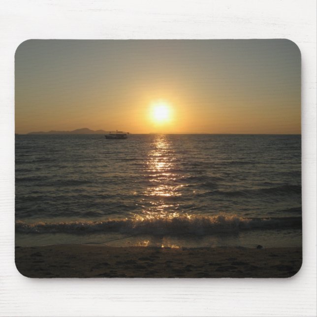 Naklua Beach Sunset .. Pattaya, Chonburi, Thailand Mouse Pad (Front)