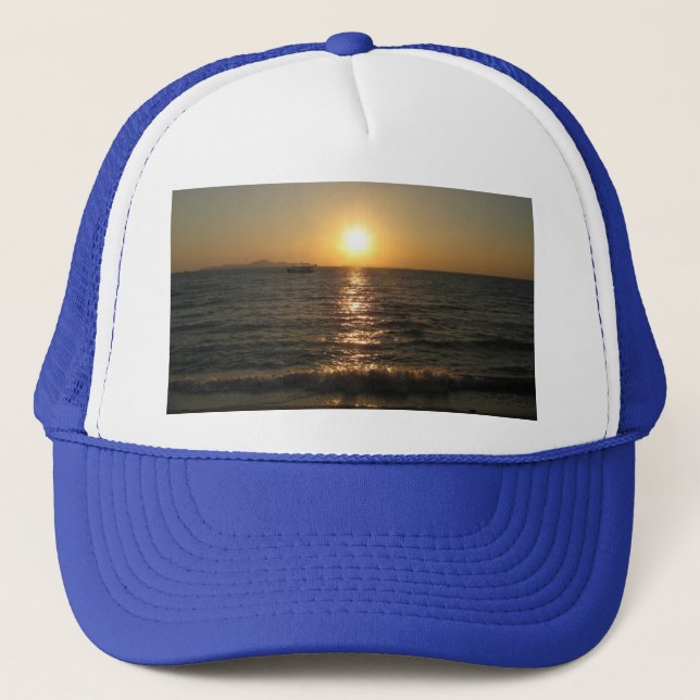 Naklua Beach Sunset .. Pattaya, Chonburi, Thailand Trucker Hat (Front)