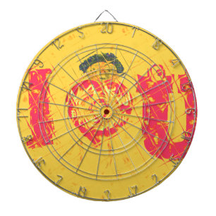 Nakupenda - I Love U Swahili Word Text Meaning Art Dartboard With Darts