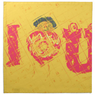 Nakupenda - I Love U Swahili Word Text Meaning Art Napkin