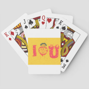 Nakupenda - I Love U Swahili Word Text Meaning Art Poker Cards
