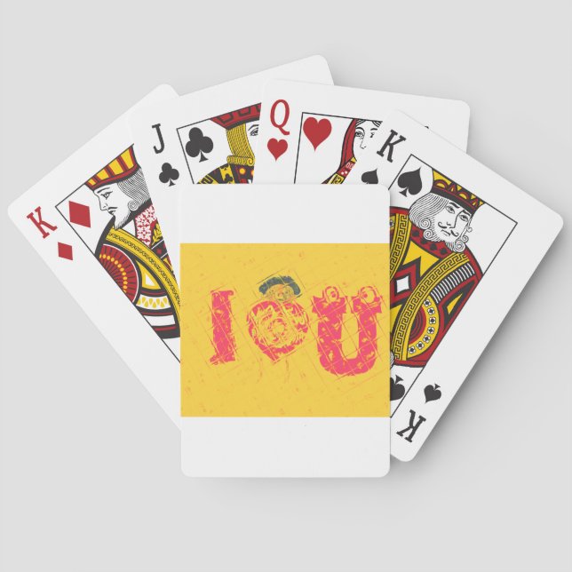 Nakupenda - I Love U Swahili Word Text Meaning Art Poker Cards (Back)