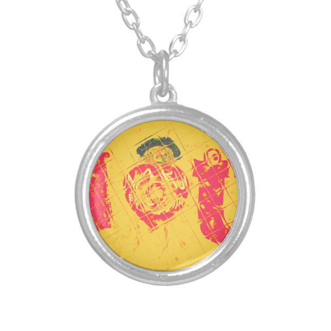 Nakupenda - I Love U Swahili Word Text Meaning Art Silver Plated Necklace (Front)