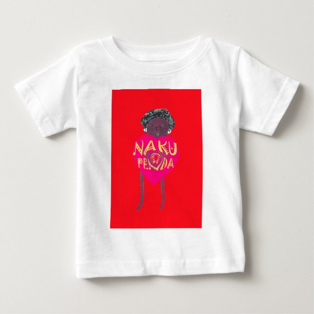 Nakupenda Love Art – Swahili Heart Design Baby T-Shirt (Front)
