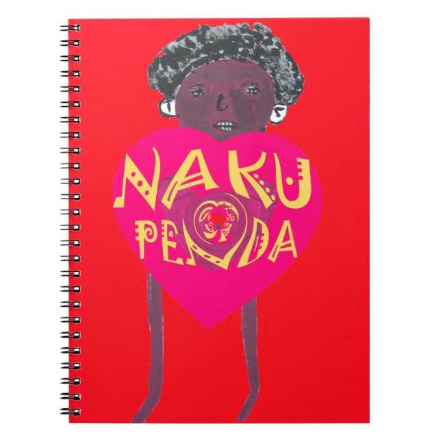 Nakupenda Love Art – Swahili Heart Design Notebook (Front)