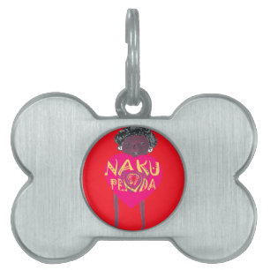 Nakupenda Love Art – Swahili Heart Design Pet Tag
