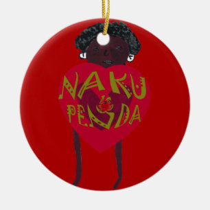 Nakupenda Sana Art Print Swahili Design Ceramic Ornament