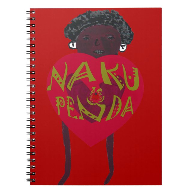  Nakupenda Sana Art Print  Swahili Design Notebook (Front)