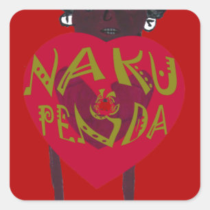 Nakupenda Sana Art Print Swahili Design Square Sticker