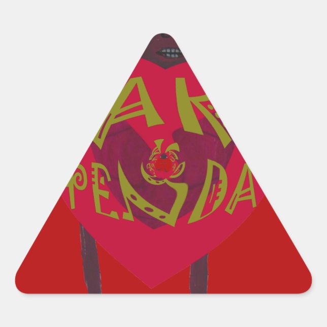  Nakupenda Sana Art Print  Swahili Design Triangle Sticker (Front)