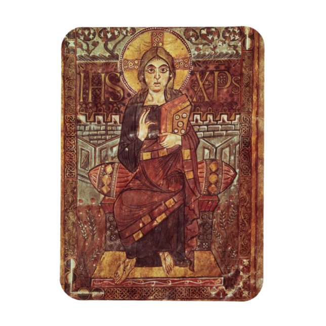 NAL 1203 fol.3 Christ in Majesty, from the Godesca Magnet (Vertical)