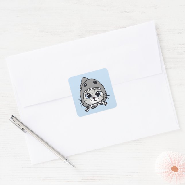 Nala Shark Square Sticker (Envelope)