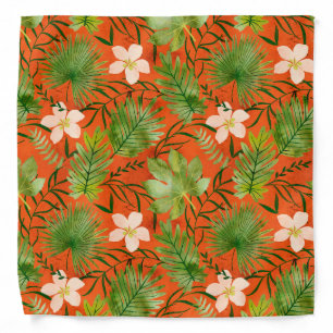 Nalani Hawaiian Tropical Garden Coral Bandana