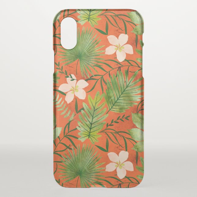 Nalani Hawaiian Tropical Garden Coral Uncommon iPhone Case (Back)