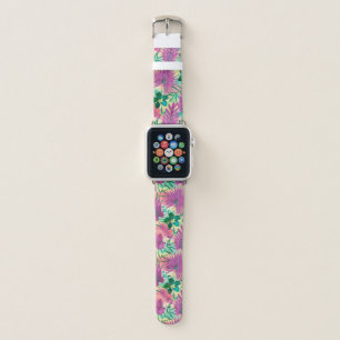 Nalani Hawaiian Tropical Garden Fuchsia Apple Watch Band