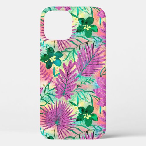 Nalani Hawaiian Tropical Garden Fuchsia  iPhone 12 Pro Case
