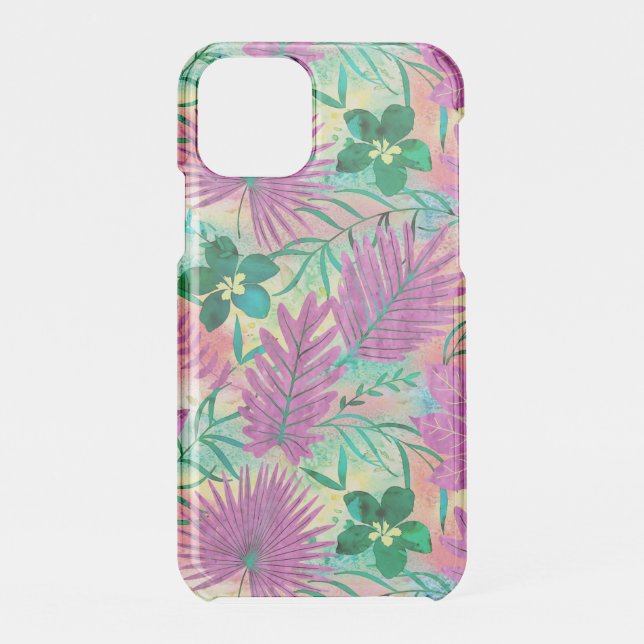 Nalani Hawaiian Tropical Garden Fuchsia Uncommon iPhone Case (Back)