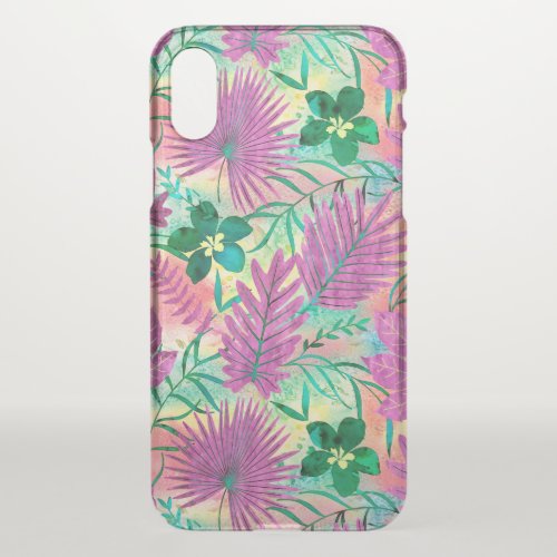 Nalani Hawaiian Tropical Garden Fuchsia iPhone XS Case