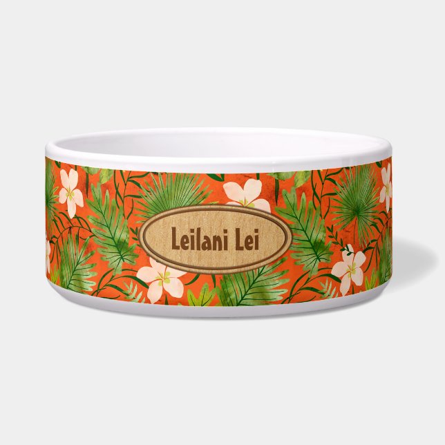 Nalani Hawaiian Tropical Garden Monogram Bowl (Front)