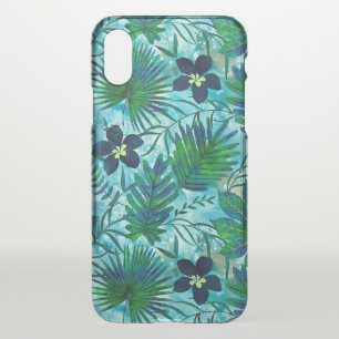 Nalani Hawaiian Tropical Garden Teal iPhone XS Case