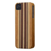 Nalu Lua Faux Koa Wood Surfboard iPhone 4 Cases (Back Left)