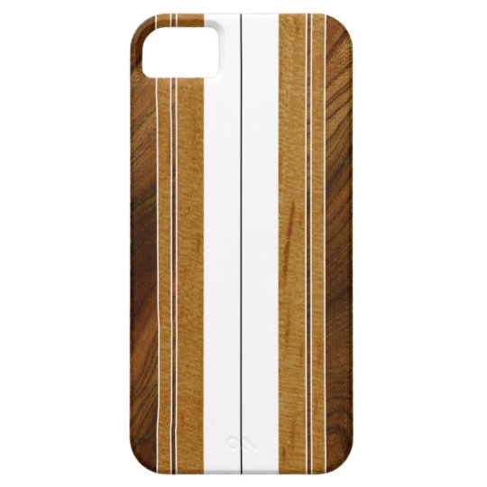 Nalu Mua Faux Koa Wood Surfboard iPhone 5 Cases