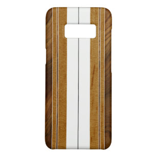 Nalu Mua Faux Koa Wood Surfboard - White Case-Mate Samsung Galaxy S8 Case