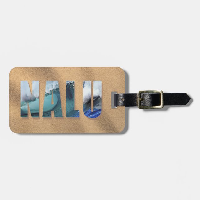 Nalu Surf Hawaiian Beach Luggage Tags (Front Horizontal)