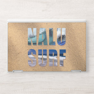 Nalu-Surf Hawaiian Wave Lettering on Sand HP Laptop Skin