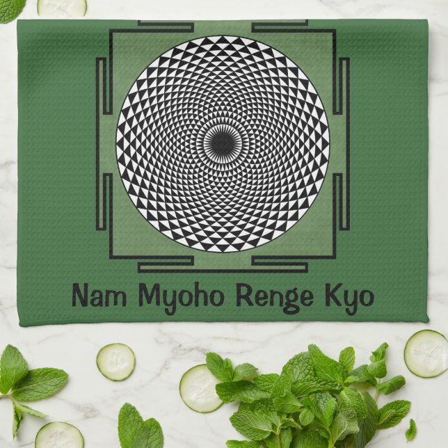Nam Myoho Renge Kyo chant Kitchen Towel (Folded)