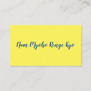 Nam Myoho Renge Kyo Lotus Buddhist Business Card