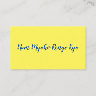 Nam Myoho Renge Kyo Lotus Buddhist Business Card