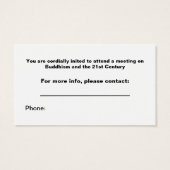 NAM-MYOHO-RENGE-KYO Meeting Invitation Card (Back)