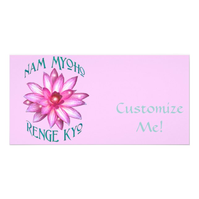 Nam Myoho Renge Kyo with Lotus Flower Design Card (Front)