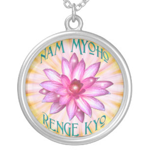 Nam Myoho Renge Kyo with Lotus Flower Necklace