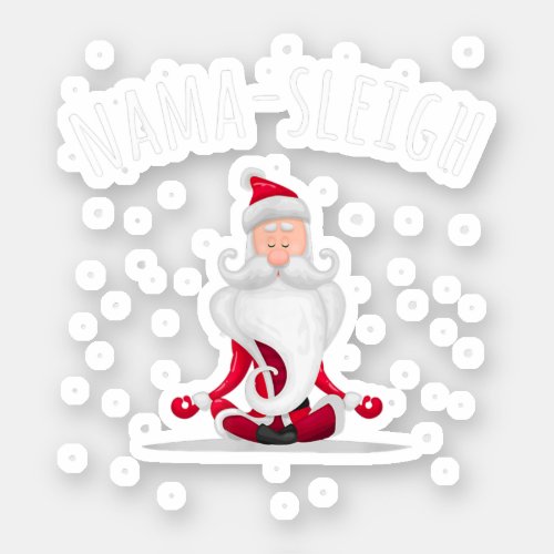 Nama_sleigh Namasleigh Funny Santa Yoga Christmas  Sticker