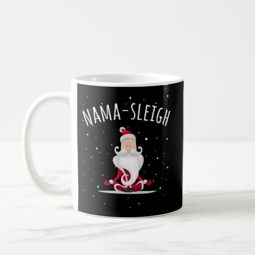 Nama_Sleigh Namasleigh Santa Yoga Lotus Pose Coffee Mug