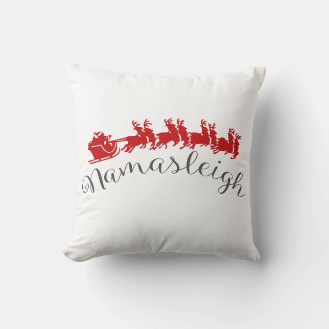 Nama-Sleigh Throw Pillow (Front)