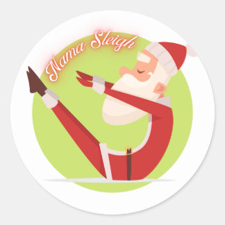 Nama-Sleigh, Yogi Santa Holiday Gift Tag