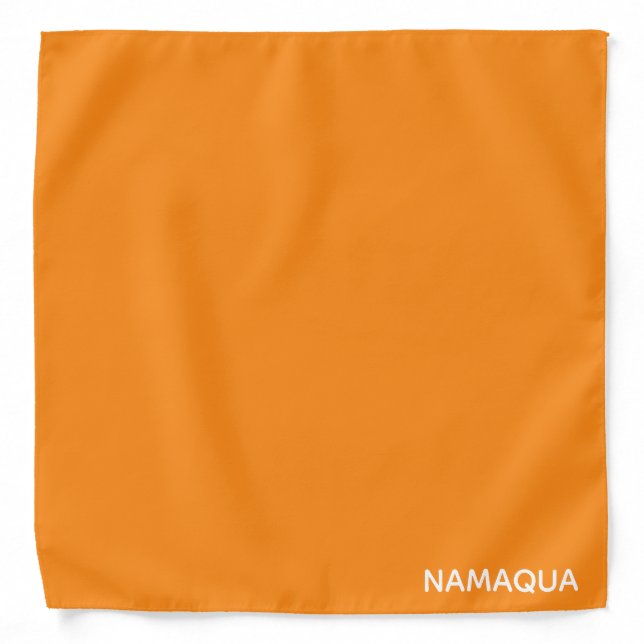Namaqua orange color name bandana (Front)