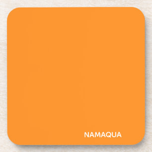 Namaqua orange color name beverage coaster